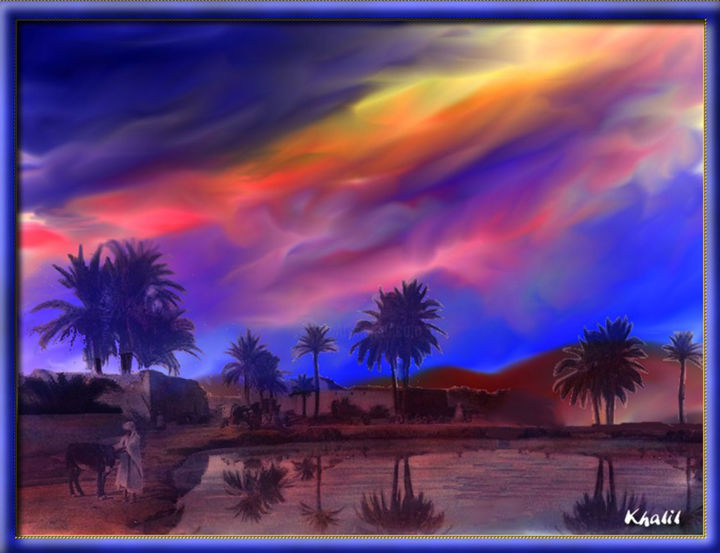 Digital Arts titled "campagne-nocturne.j…" by Khalil Cham, Original Artwork