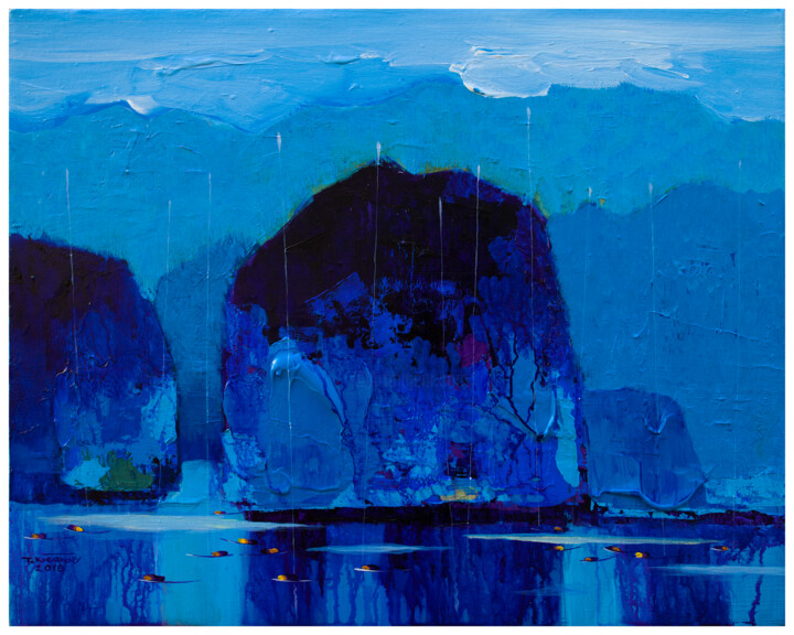 Pintura intitulada "Halong bay No.29" por Khanh The Bui, Obras de arte originais, Acrílico