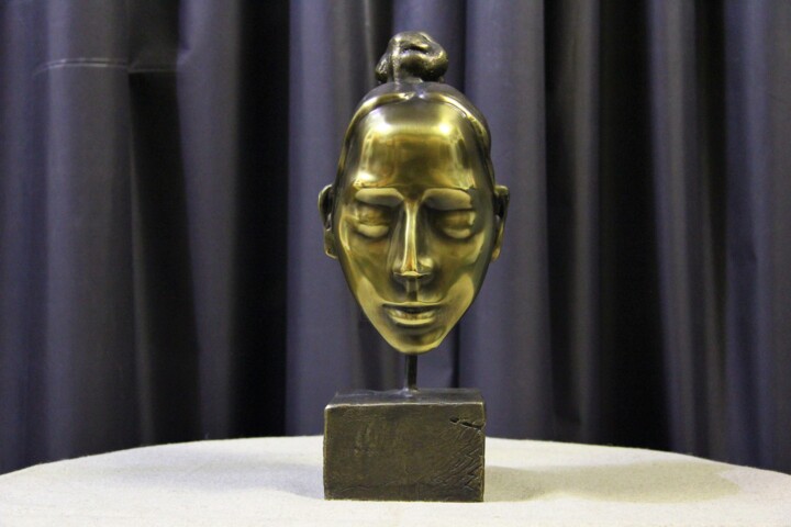 Скульптура под названием "Ballerina head. Scu…" - Zaza Kharabadze, Подлинное произведение искусства, Бронза