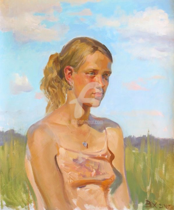 Painting titled "Northern summer" by Valeriy Kharchenko, Original Artwork