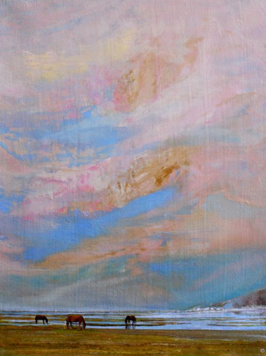 Pintura titulada "Самсаронирвана. Тиб…" por Valerii Semenikhin, Obra de arte original, Oleo Montado en Bastidor de camilla d…