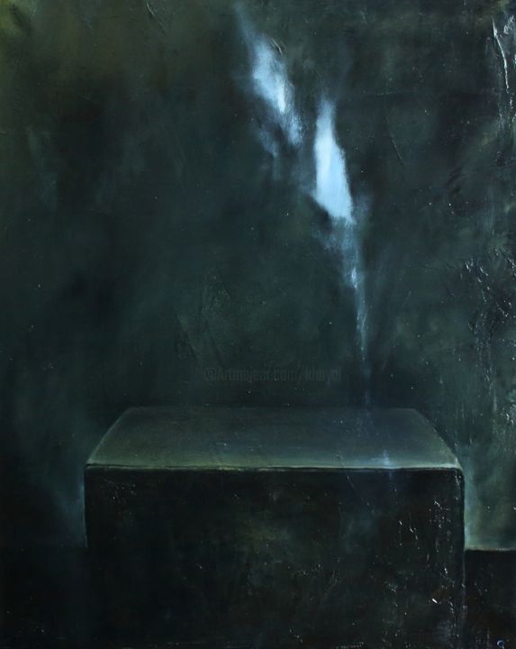 「Прорыв」というタイトルの絵画 Валерий Семенихинによって, オリジナルのアートワーク, オイル ウッドストレッチャーフレームにマウント