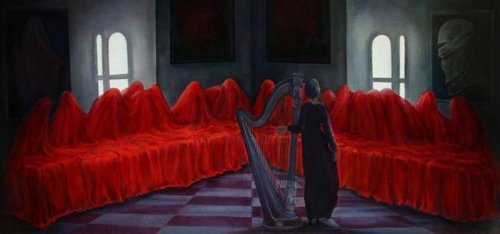 Картина под названием "Уроки Преображения" - Валерий Семенихин, Подлинное произведение искусства, Масло Установлен на Деревя…