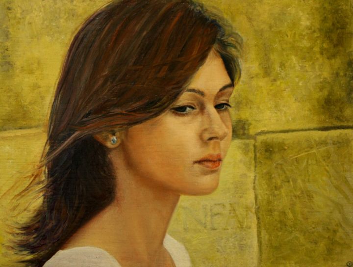 Painting titled "Марта" by Valerii Semenikhin, Original Artwork, Oil