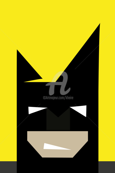 Digital Arts titled "CRAZY BATMAN" by Kheire, Original Artwork, 2D Digital Work