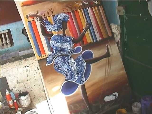 Картина под названием "danse wanguo" - Sire Sylva, Подлинное произведение искусства, Масло