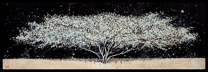 Pintura titulada "Tree" por Gurami Khetsuriani, Obra de arte original, Oleo