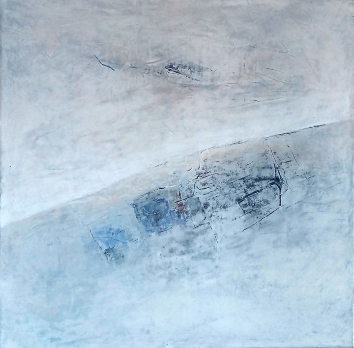 Pittura intitolato "Composition N° 7 -…" da Khiar Lakhdar, Opera d'arte originale, Acrilico
