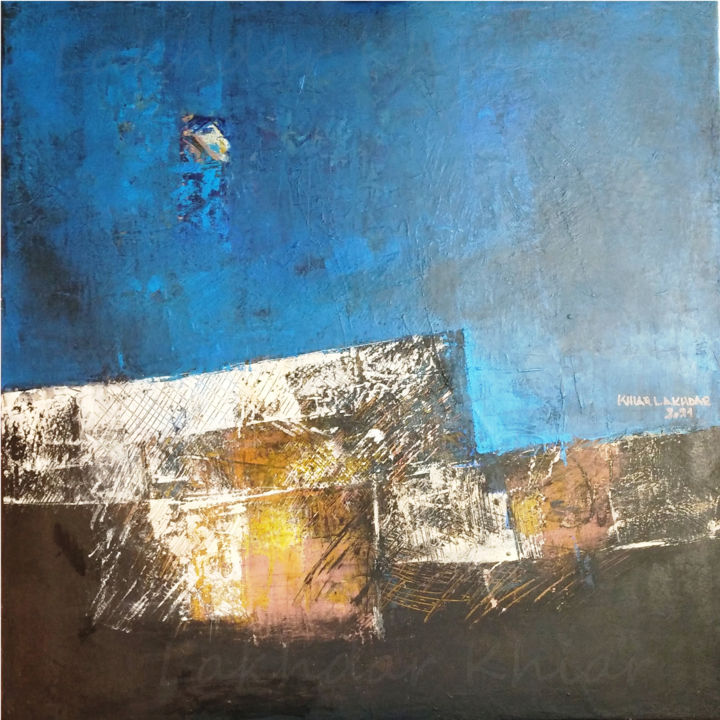 Pittura intitolato "Mutation 2021-1" da Khiar Lakhdar, Opera d'arte originale, Acrilico