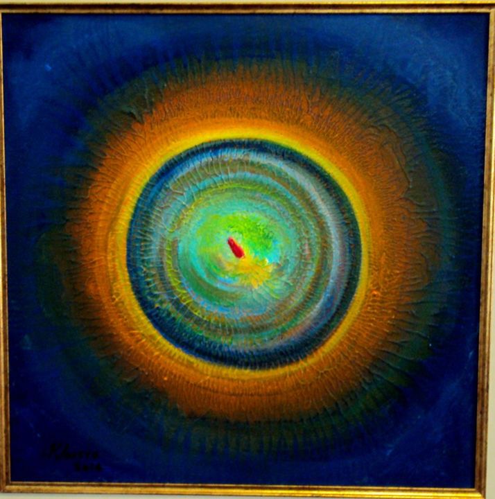 Painting titled "Earth Core Theme Ro…" by Khusro Subzwari, Original Artwork, Acrylic