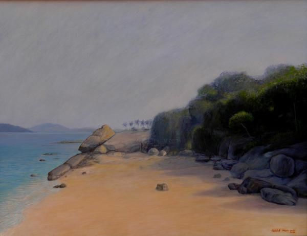 Painting titled "Bond Island 1" by Kiattisak, Original Artwork