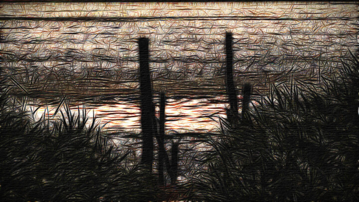 「Лестница в океан...」というタイトルのデジタルアーツ Bez.Zvukaによって, オリジナルのアートワーク, デジタル絵画