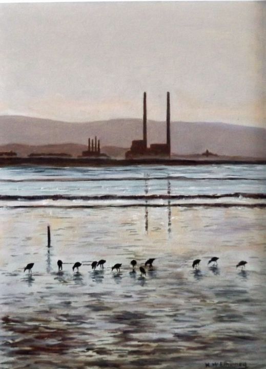 Painting titled "Pigeon House" by Kieran Mcelhinney, Original Art, Oil
