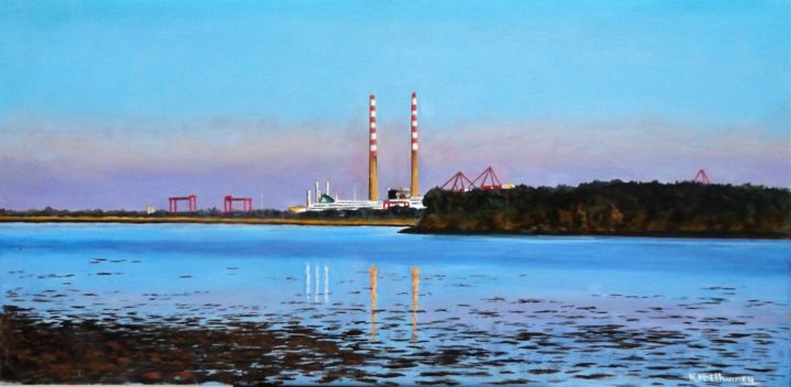Картина под названием "Clontarf Panorama" - Kieran Mcelhinney, Подлинное произведение искусства, Масло