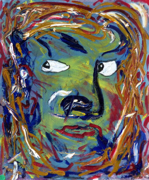 Pittura intitolato "you talkin' to me" da Kifran Art Singulier, Opera d'arte originale, Acrilico