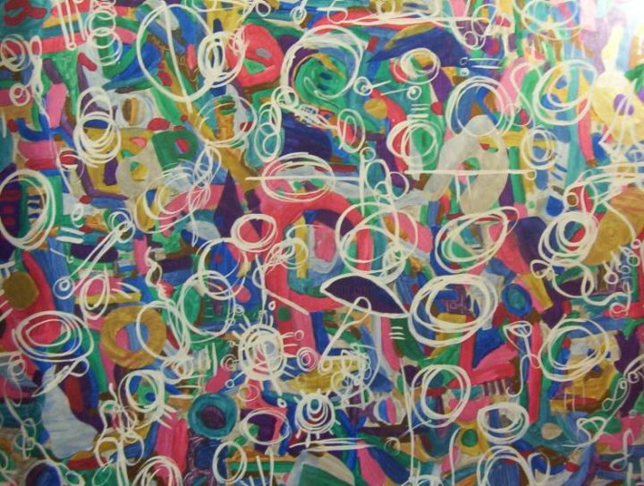 Peinture intitulée "Untitled" par Amy Krueger, Œuvre d'art originale, Huile
