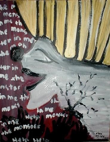 Peinture intitulée "She #2" par Kiki Poppies, Œuvre d'art originale, Huile