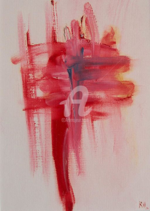 Peinture intitulée "Rouge sang" par Kiliane Herbelin, Œuvre d'art originale