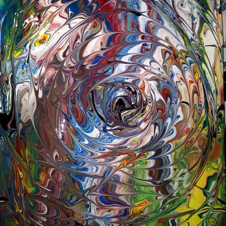 Painting titled "Delirium" by Kim Glättli, Original Artwork, Acrylic