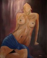 Peinture intitulée "Mulher ausente" par Kim Molinero, Œuvre d'art originale