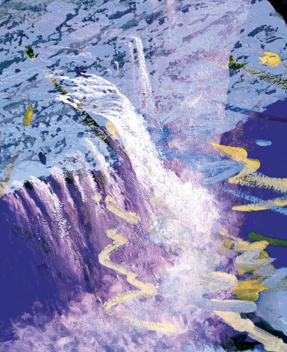 Pittura intitolato "Iguacu Falls14" da Kim Soonok Gimsunog, Opera d'arte originale, Acrilico
