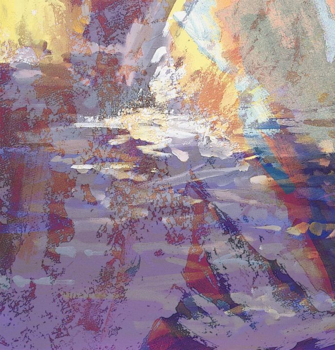 Pittura intitolato "Iguacu Falls15" da Kim Soonok Gimsunog, Opera d'arte originale, Acrilico