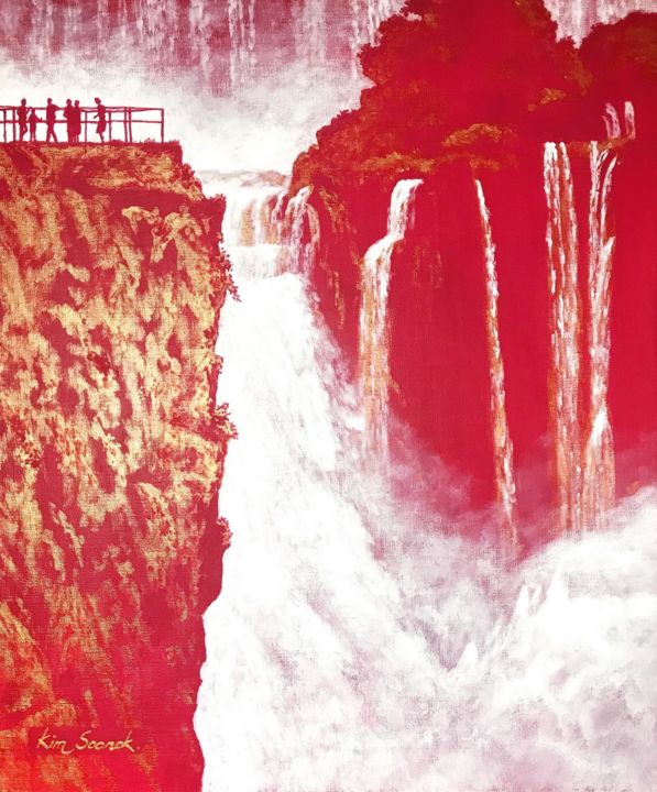 Peinture intitulée "Iguacu Falls(2)" par Kim Soonok Gimsunog, Œuvre d'art originale, Acrylique