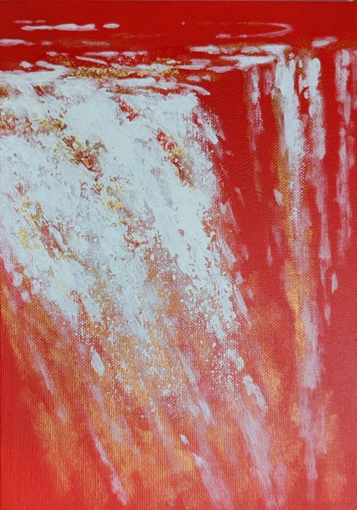 Pintura titulada "Iguacu Falls(4)" por Kim Soonok Gimsunog, Obra de arte original, Acrílico