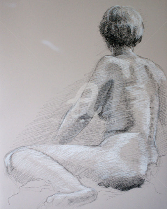 Drawing titled "BW-762" by Kimberly Aring, Original Artwork, Charcoal