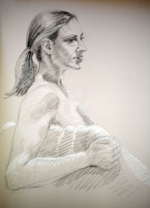 Drawing titled "BW-771" by Kimberly Aring, Original Artwork, Charcoal
