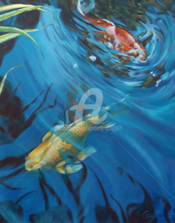 Painting titled "Pass Me A Rod" by Kimberly Aring, Original Artwork, Oil