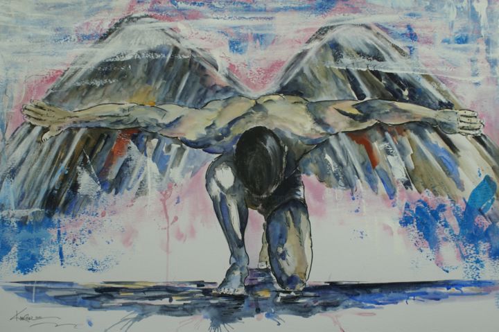 绘画 标题为“Vénia do Nephilim (…” 由Kim Cruz, 原创艺术品, 油