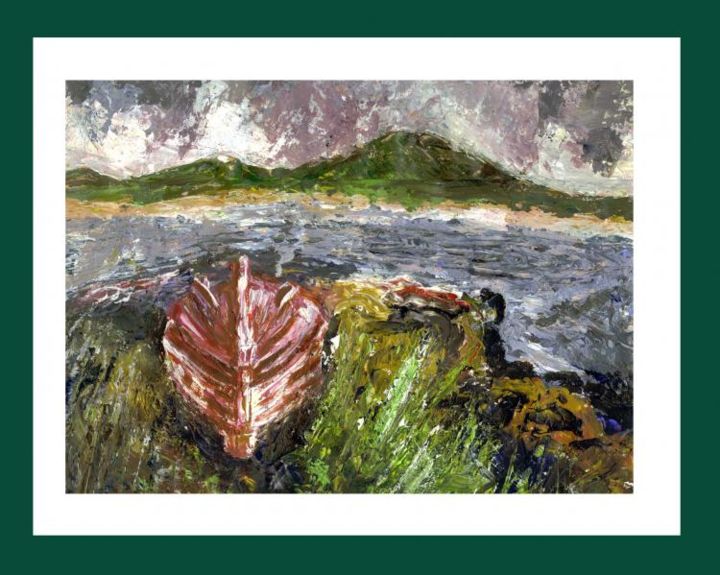 Pintura intitulada "Upturned Boat, Done…" por Kim Mc Elhinney, Obras de arte originais