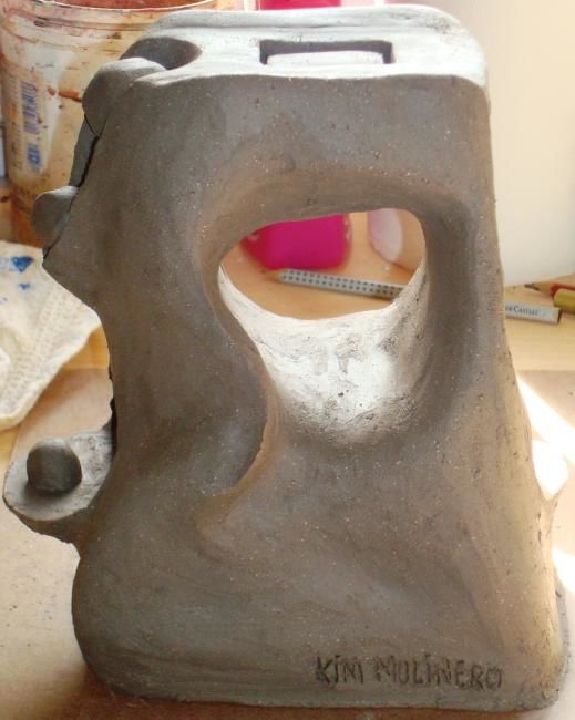 Sculpture titled "Cafetado" by Kim Molinero, Original Artwork, Ceramics