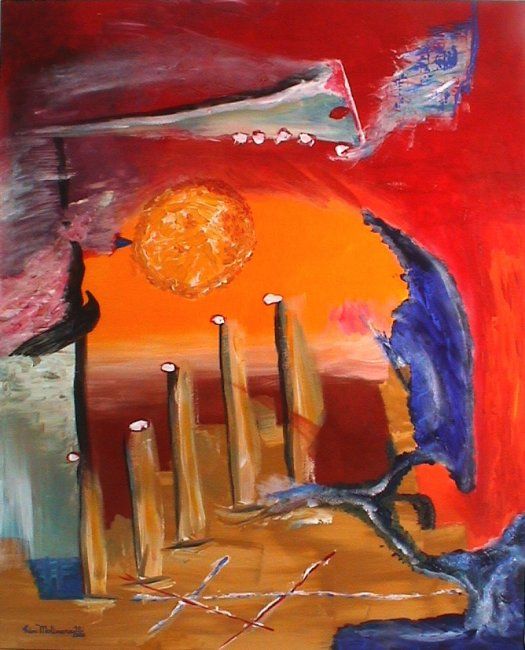 Картина под названием "SOLPICO" - Kim Molinero, Подлинное произведение искусства, Масло