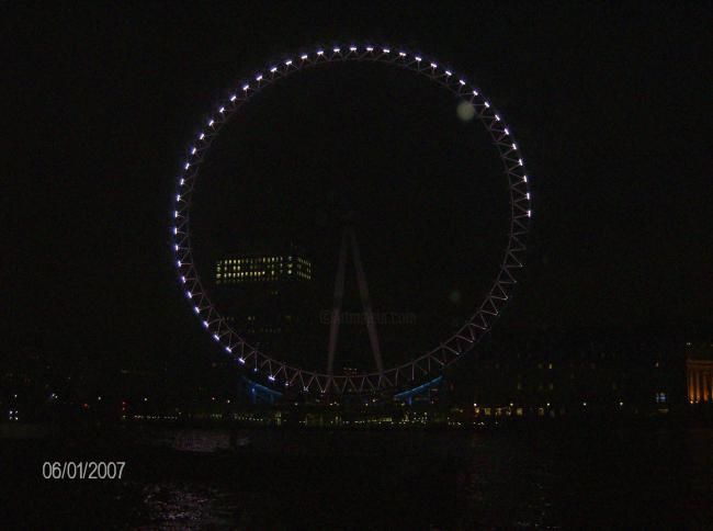 Fotografia intitulada "London Eye Night Ti…" por Kimmy, Obras de arte originais