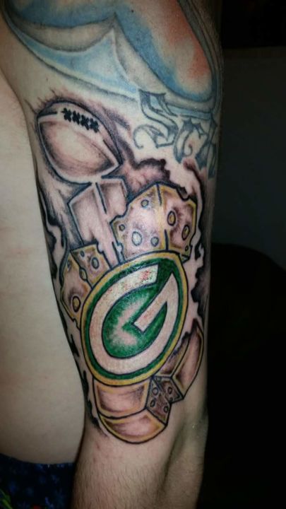 jrgreenbaytattoowisconsinlogosportsfootballgreenbaypackers