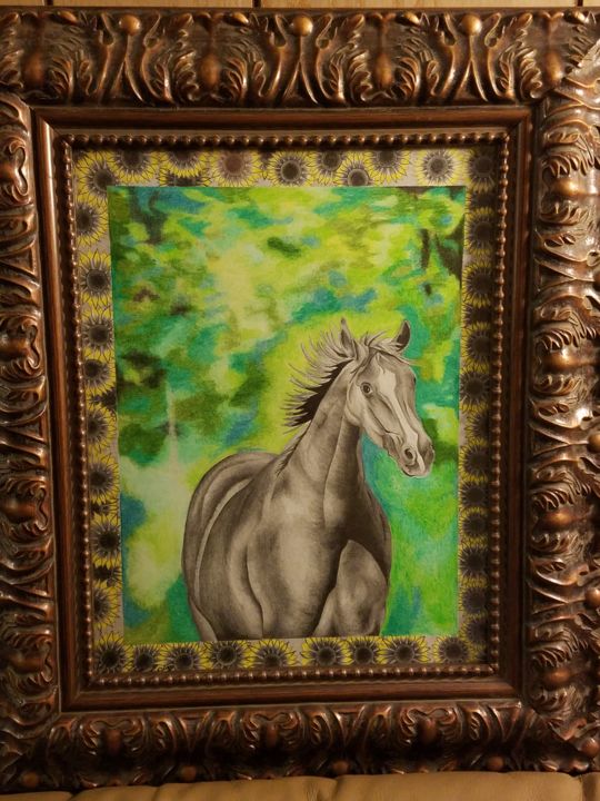 Malerei mit dem Titel "Sarah's Horse.jpg" von K.Randall.Carl, Original-Kunstwerk