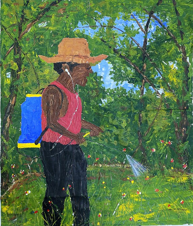 Painting titled "Herbicide and pesti…" by King Jacob, Original Artwork, Acrylic