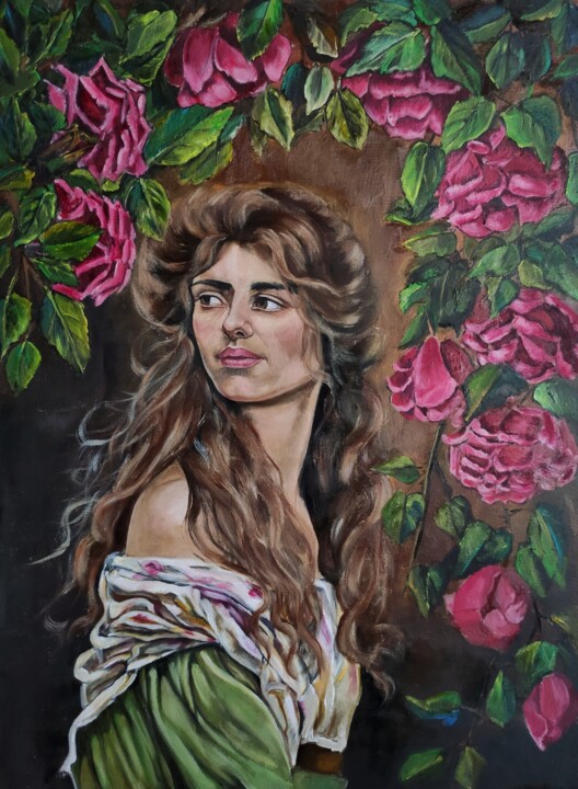 Schilderij getiteld "Woman I" door Kinga Zawidlak, Origineel Kunstwerk, Olie