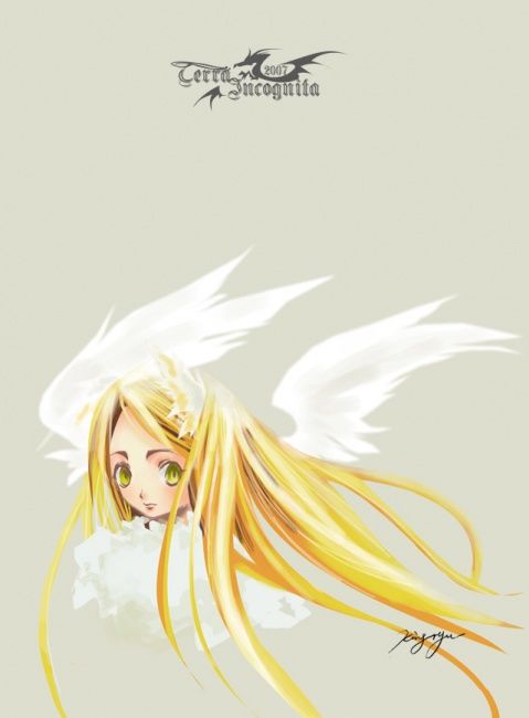 Digitale Kunst mit dem Titel "angel fox" von Kingryuuzaki, Original-Kunstwerk, Digitale Malerei