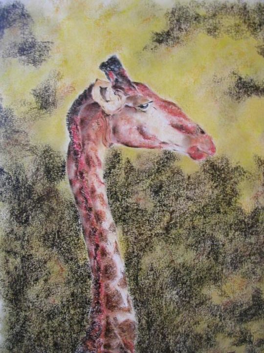 Peinture intitulée "Girafe" par Patrick Dekint, Œuvre d'art originale