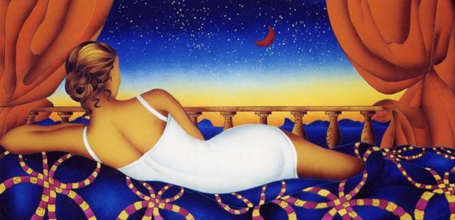 Pittura intitolato "Notte d'Estate" da Kino Mistral, Opera d'arte originale