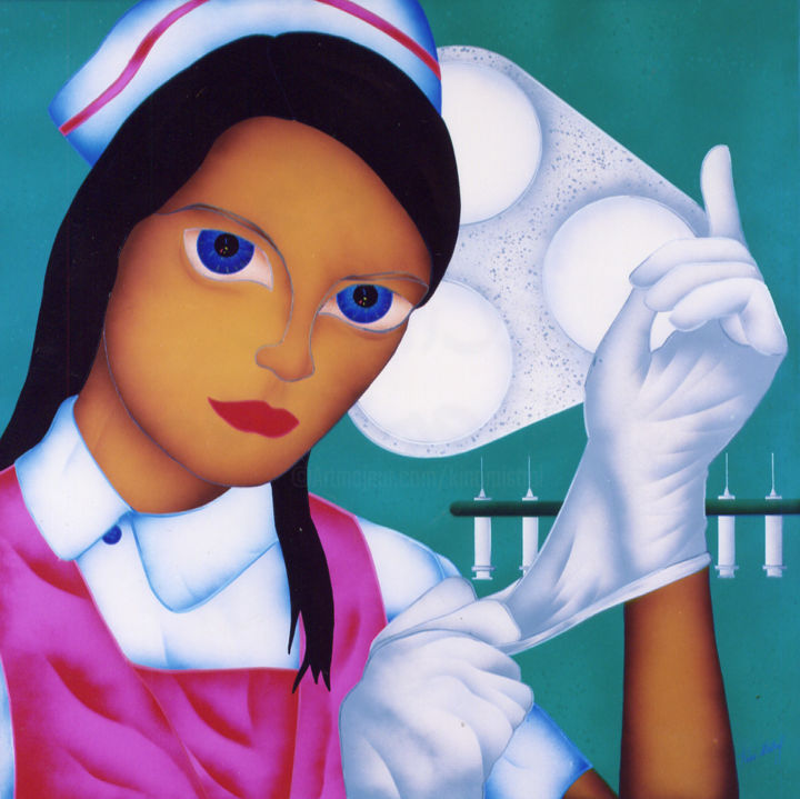 Painting titled "Clinic Bon Bon" by Kino Mistral, Original Artwork