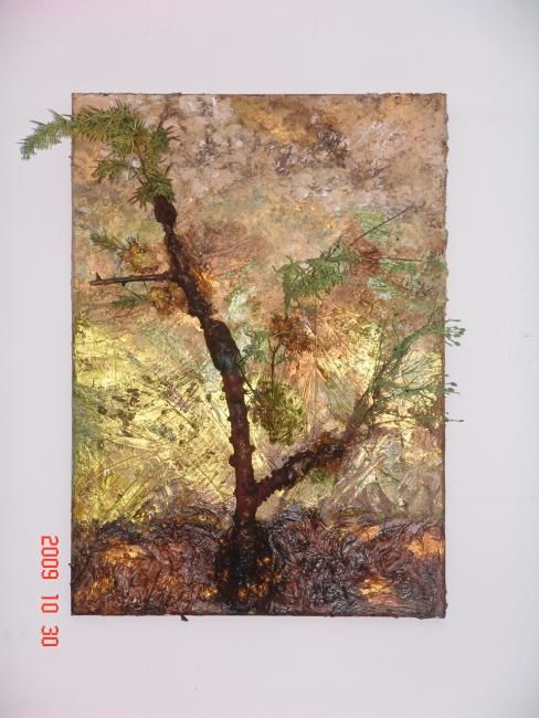 Painting titled "NATURE" by Christine Pons, Original Artwork, Oil