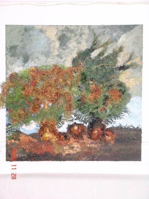 Pintura intitulada "orage" por Christine Pons, Obras de arte originais, Acrílico