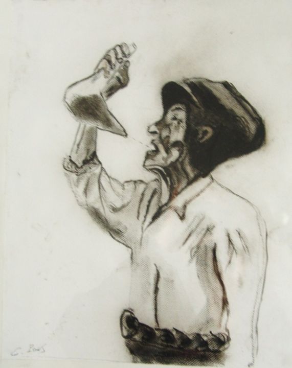 Drawing titled "Jose Cabrera" by Christine Pons, Original Artwork, Pencil