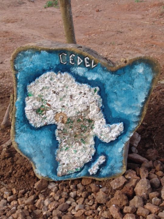 "africa" başlıklı Heykel Christine Pons tarafından, Orijinal sanat, Cam