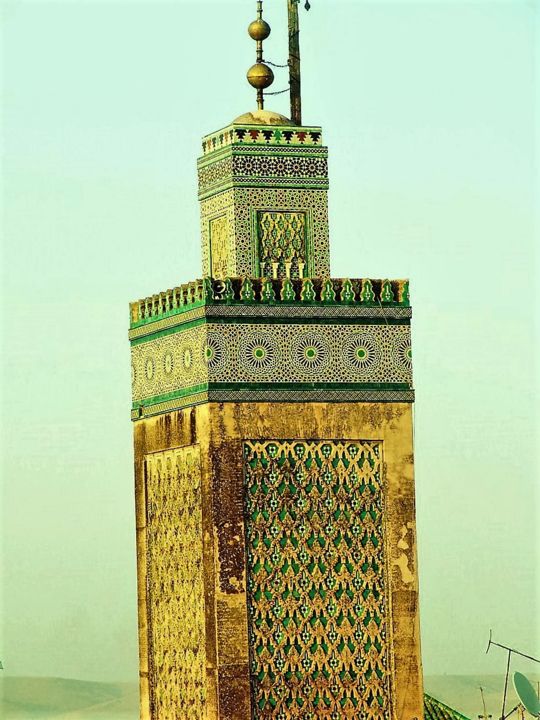 Photography titled "Minaret de Fes" by Christine Pons, Original Artwork
