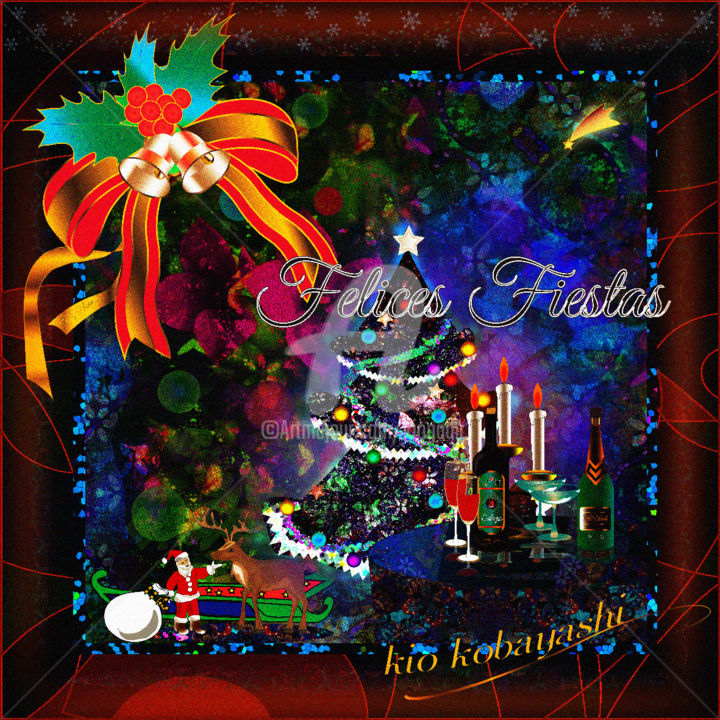 Digitale Kunst getiteld "Felices fiestas.jpg" door Kio, Origineel Kunstwerk